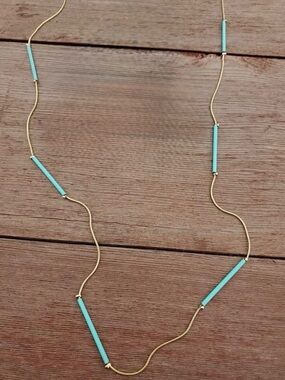 NEW Turquoise and Gold Joan Necklace Plunder